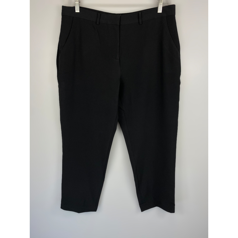 BROOKE SHIELDS Timeless Women's Regular Woven Ankle Pants Solid Black Size 8